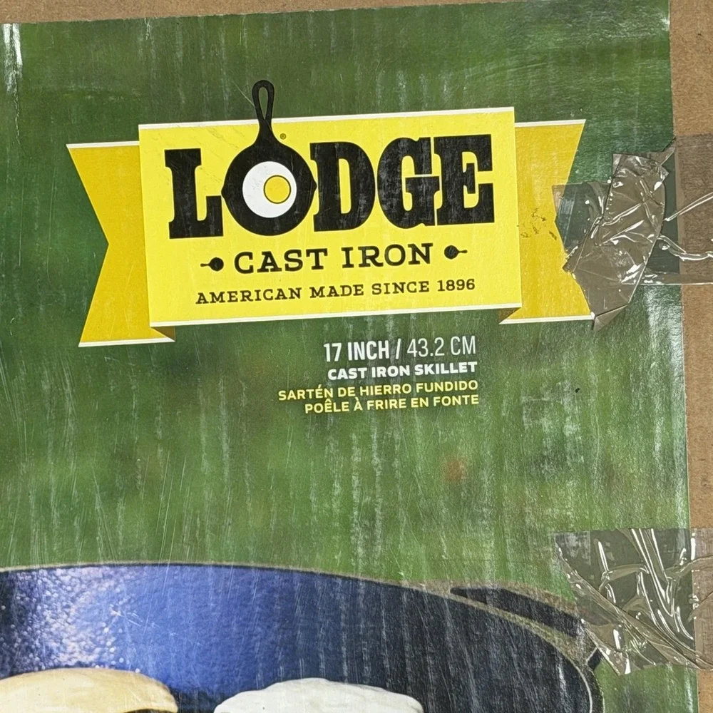 Lodge 17-Inch Cast Iron Skillet 17SK Dual Handle Pre-Seasoned USA Made
